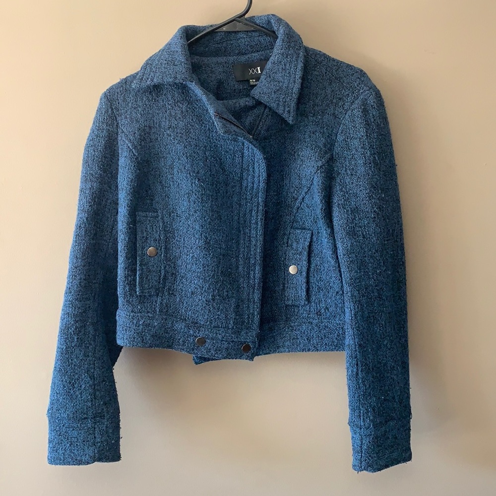Blue Crop Jacket